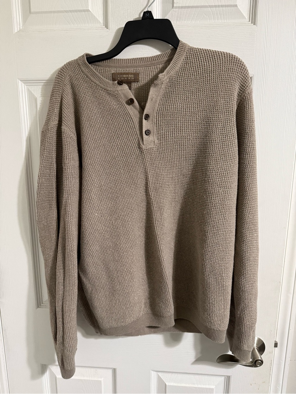 Rugged Henley Knit Sweater - Taupe - Attack On Titan